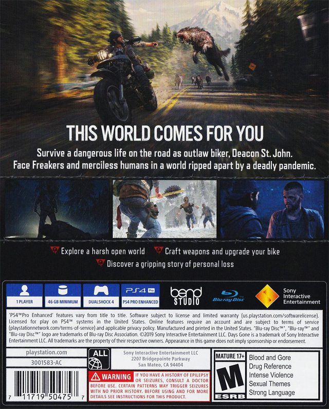 Days Gone PS4 (New)