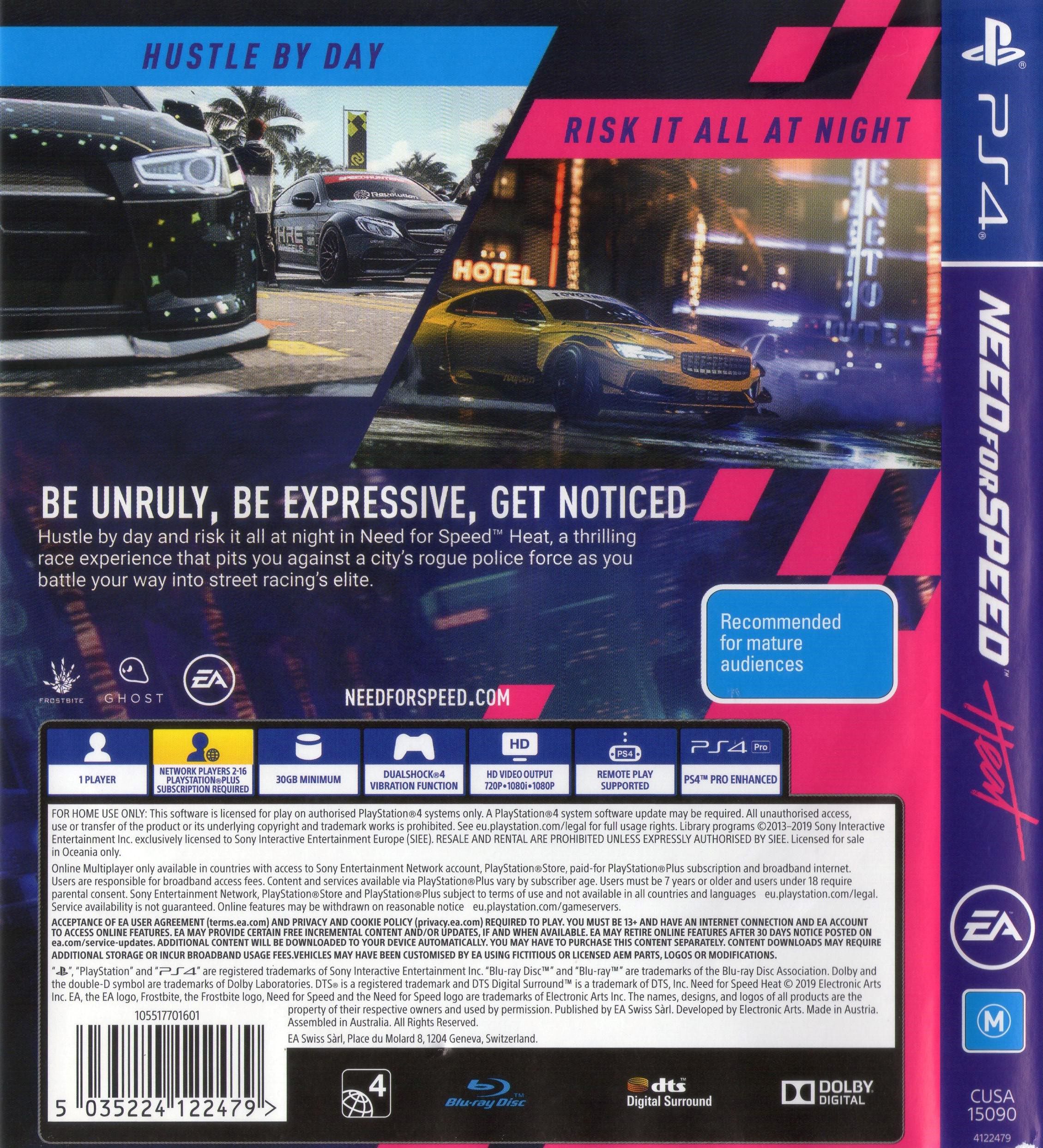 NFS Need for Speed Heat PS4 (New)