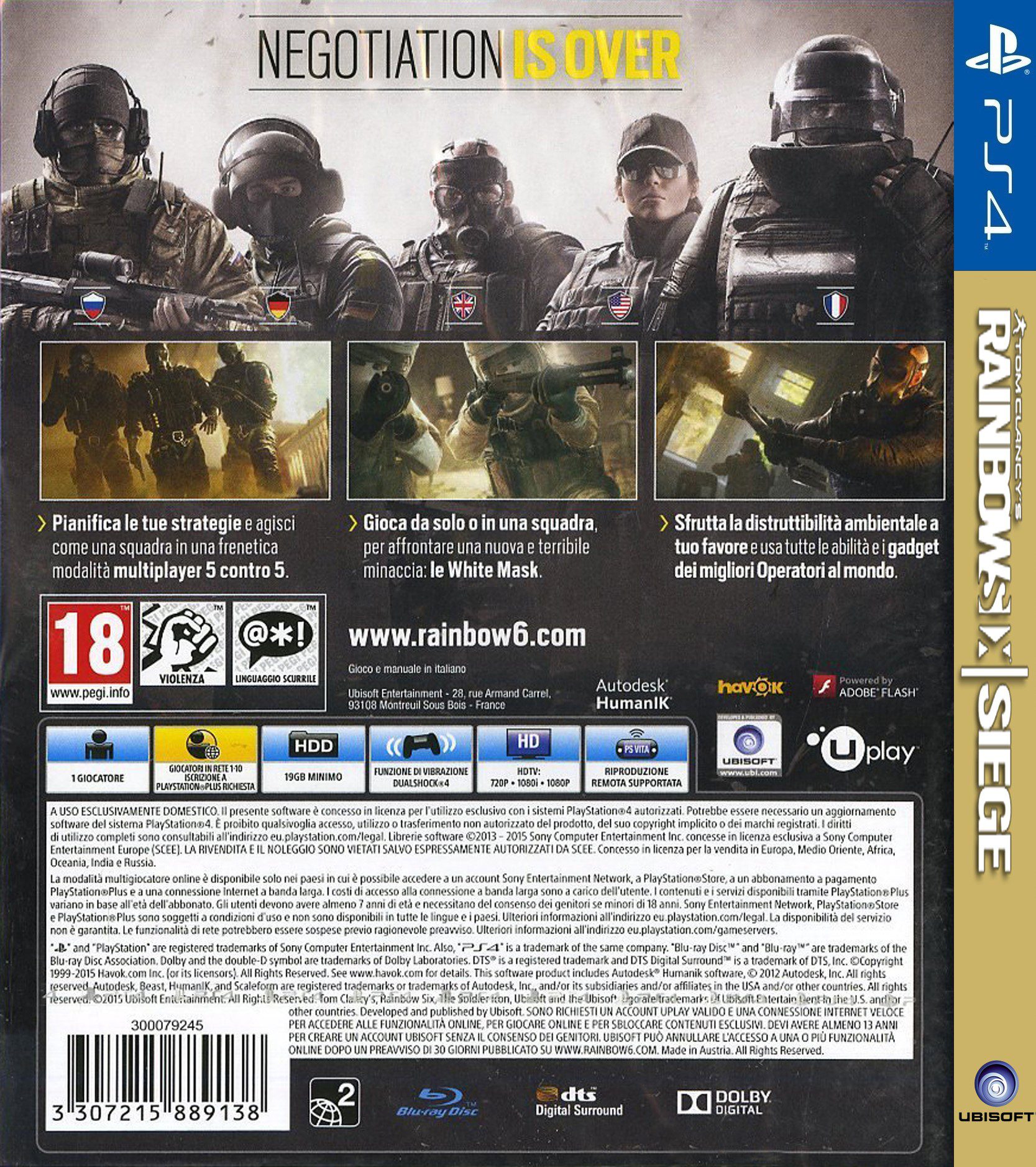 Tom Clancy’s: Rainbow Six Siege PS4