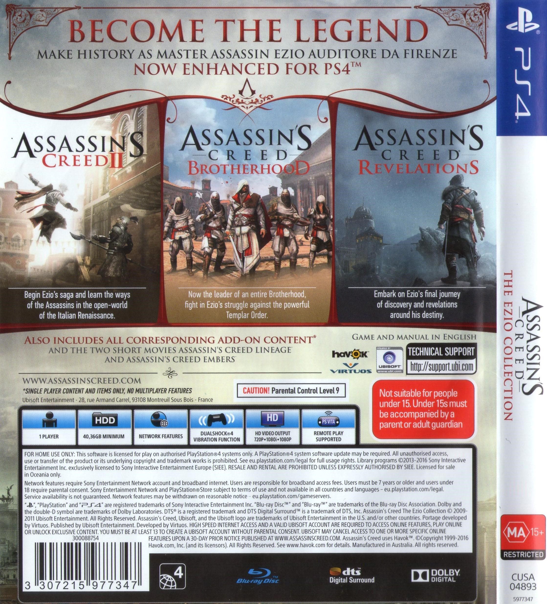 Assassin’s Creed: The Ezio Collection PS4