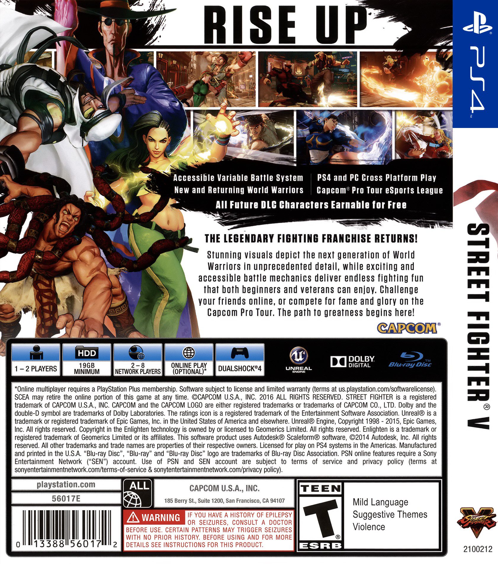 Street Fighter V 5 Arcade Edition PS4 (New)