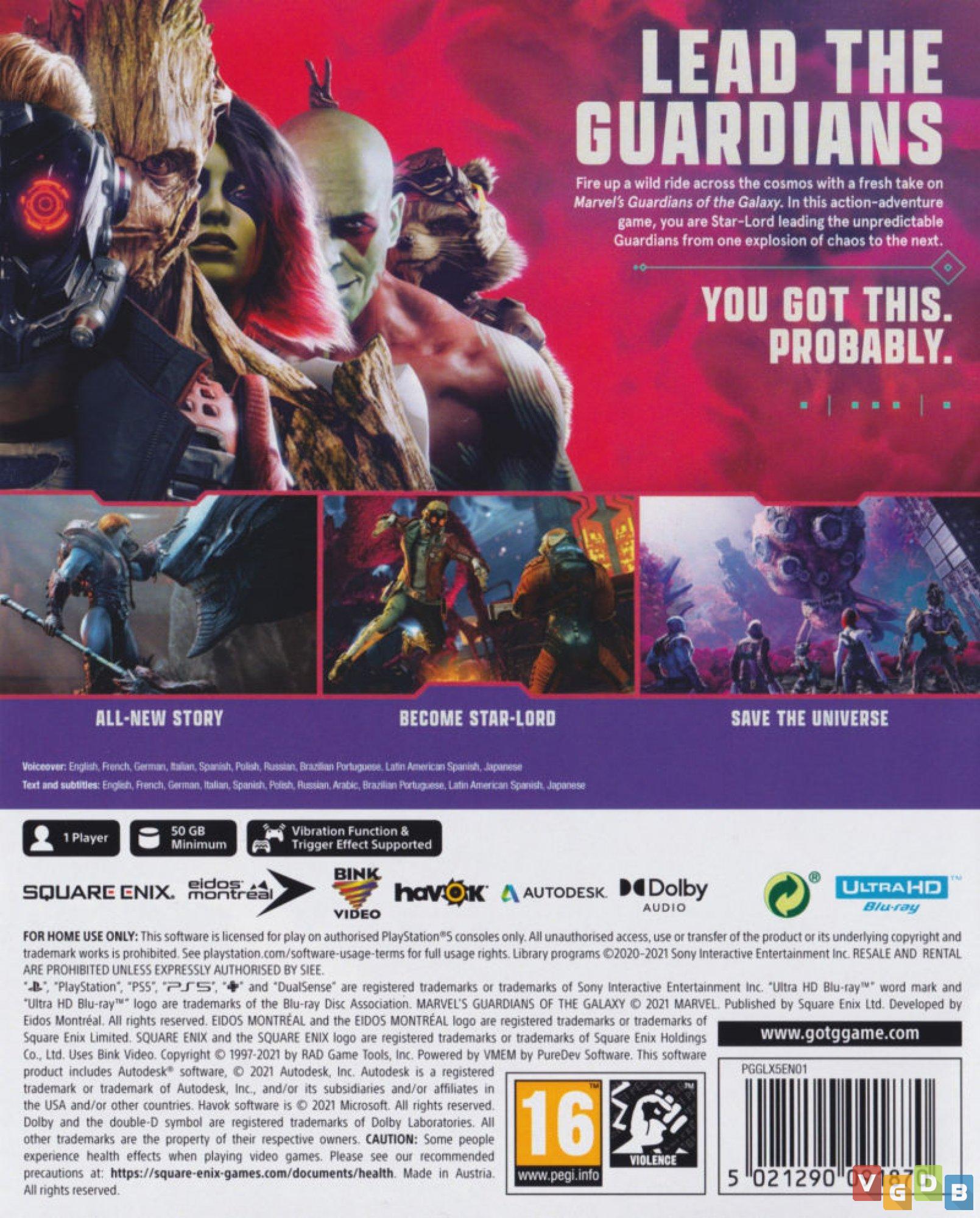 Marvel's Guardians of the Galaxy PS5 - Zozila