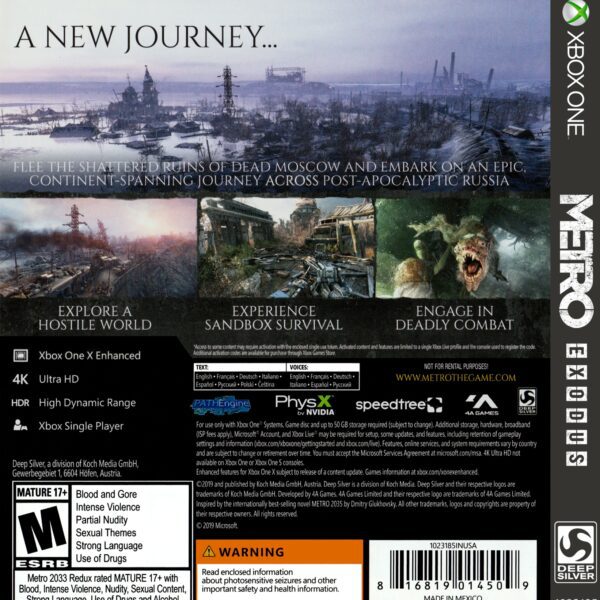 Metro Exodus Xbox One (New)