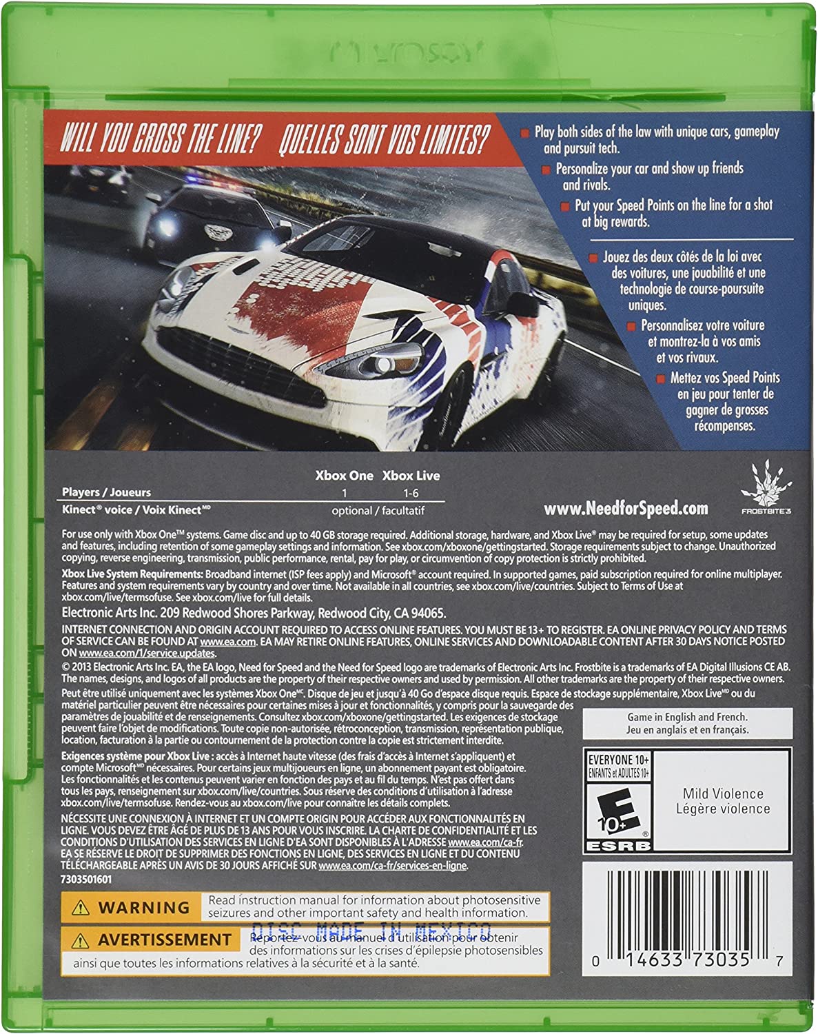 NFS Need for Speed Rivals Xbox One
