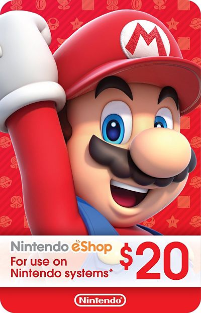 Nintendo eShop $20 USD Gift Card Switch/3DS/Wii U Digital Voucher Code