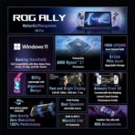 ASUS ROG Ally Handheld Gaming Console (17.78cm (7")/120Hz/AMD Ryzen Z1 Processor/16GB/512GB SSD/Windows 11 Home/White) RC71L-NH019W (New)