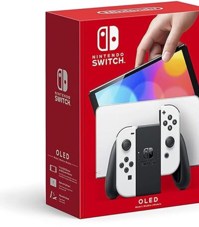 Nintendo Switch (OLED model) with White Joy-Con (New)