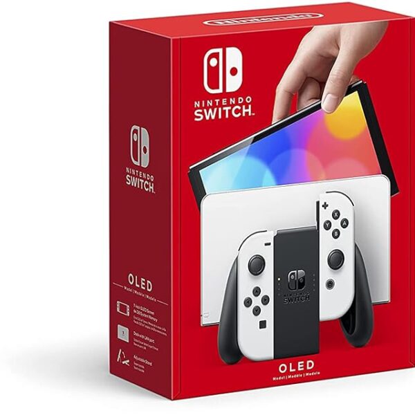 Nintendo Switch (OLED model) with White Joy-Con (New)