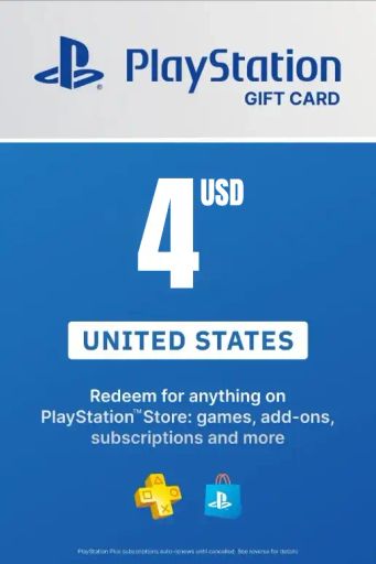 $4 USD PlayStation Store USA Gift Card/Wallet Digital Voucher Code (Instant  Delivery on E-Mail)