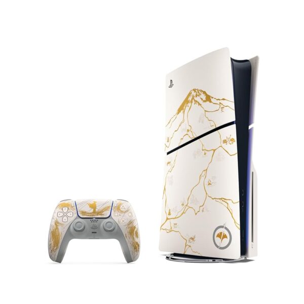 Sony PS5 PlayStation 5 Slim Console Ghost of Yotei Gold Limited Disc Edition Bundle PS5 (New)